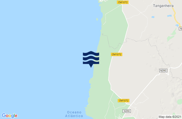 Praia do Malhão, Portugalの潮見表地図