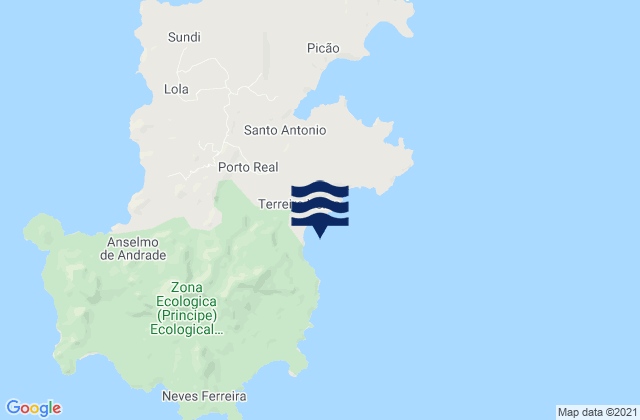 Praia do Periquito, Sao Tome and Principeの潮見表地図