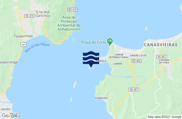 Praia do Pontal, Brazilの潮見表地図