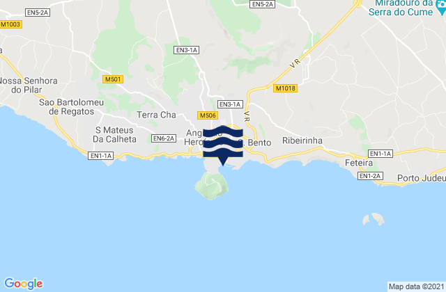 Prainha de Angra, Portugalの潮見表地図