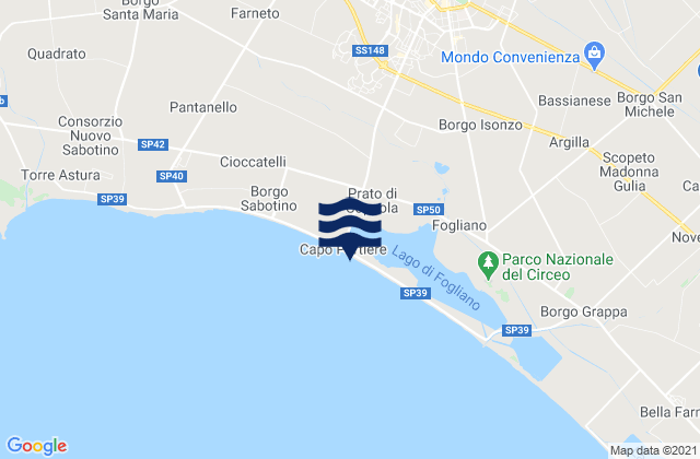 Prato di Coppola, Italyの潮見表地図