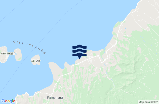 Prawira, Indonesiaの潮見表地図