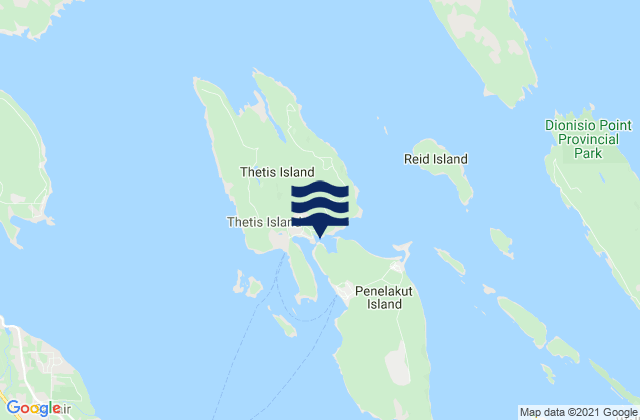 Preedy Harbour, Canadaの潮見表地図