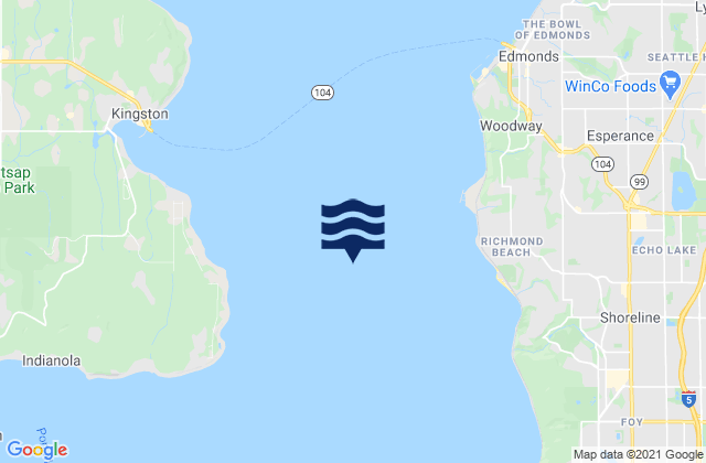 President Point 1.5 miles east of, United Statesの潮見表地図