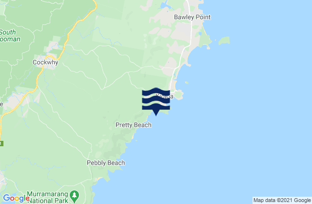 Pretty Beach, Australiaの潮見表地図