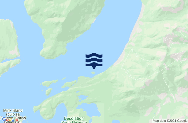 Prideaux Haven, Canadaの潮見表地図