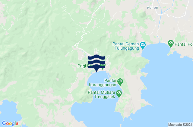 Prigi, Indonesiaの潮見表地図