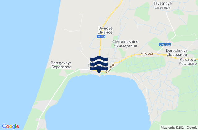 Primorsk, Russiaの潮見表地図
