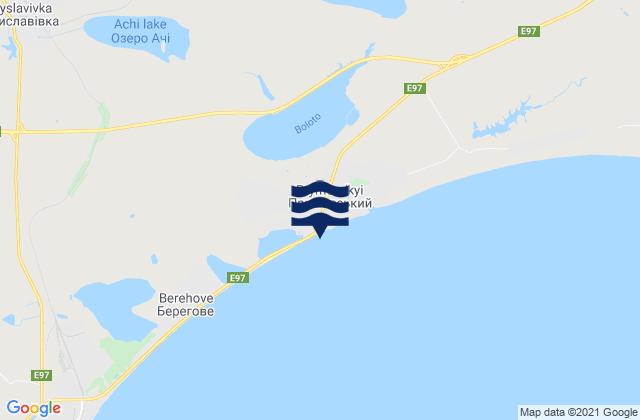 Primorskiy, Ukraineの潮見表地図