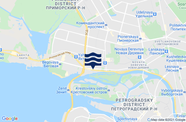 Primorskiy Rayon, Russiaの潮見表地図