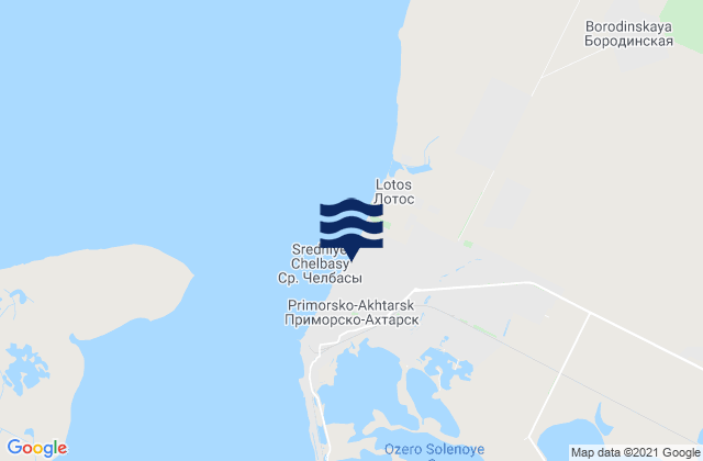 Primorsko-Akhtarsk, Russiaの潮見表地図