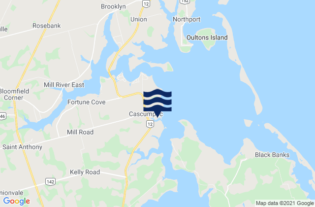 Prince County, Canadaの潮見表地図