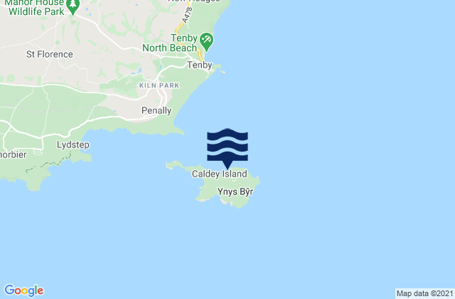 Priory Bay Beach, United Kingdomの潮見表地図