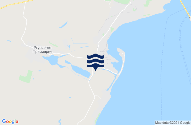Priozyornoye, Ukraineの潮見表地図