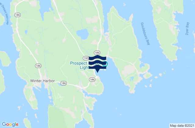 Prospect Harbor, United Statesの潮見表地図