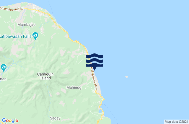 Province of Camiguin, Philippinesの潮見表地図