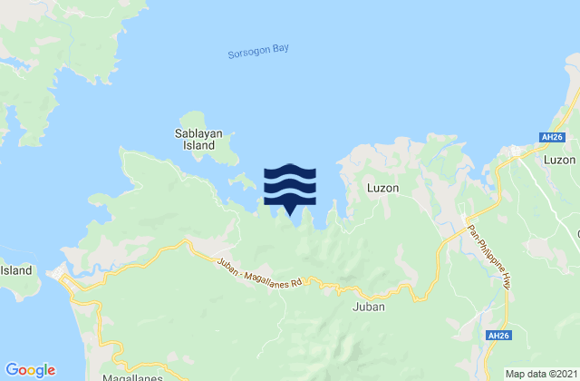 Province of Sorsogon, Philippinesの潮見表地図