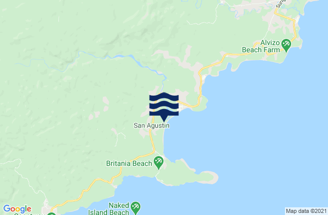 Province of Surigao del Sur, Philippinesの潮見表地図
