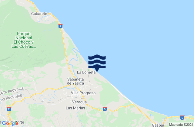 Provincia Espaillat, Dominican Republicの潮見表地図