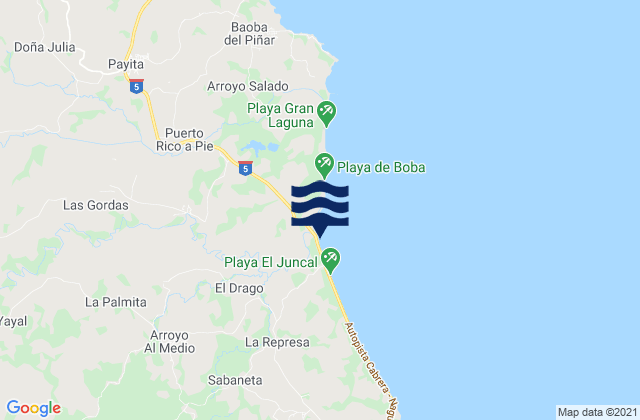 Provincia María Trinidad Sánchez, Dominican Republicの潮見表地図
