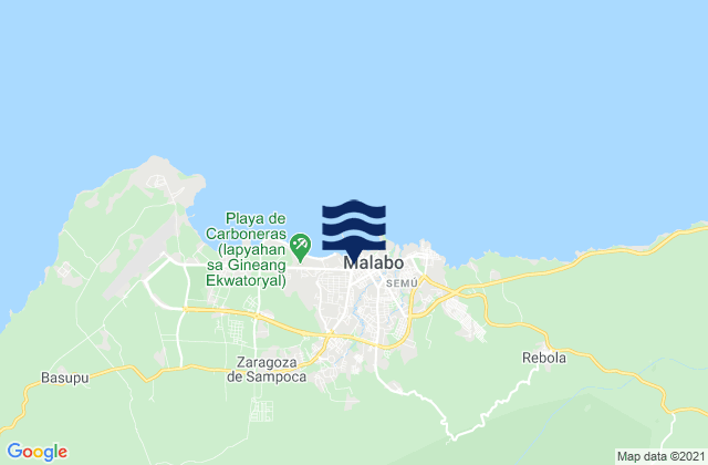 Provincia de Bioko Norte, Equatorial Guineaの潮見表地図