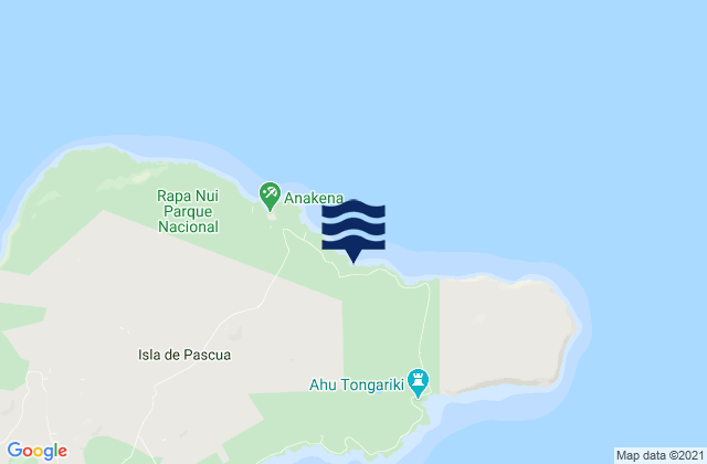 Provincia de Isla de Pascua, Chileの潮見表地図