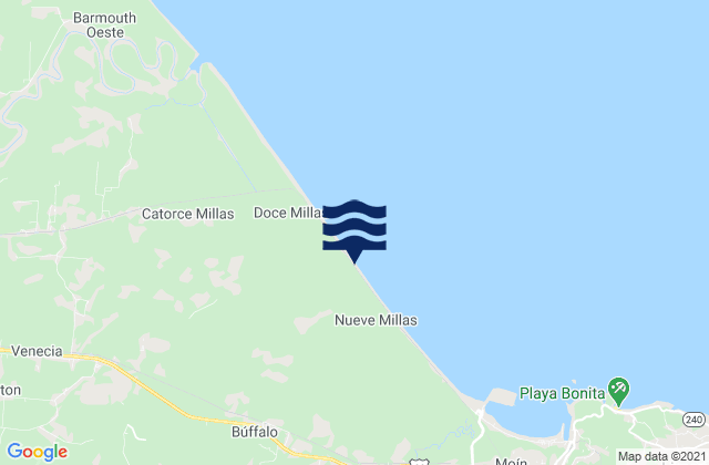 Provincia de Limón, Costa Ricaの潮見表地図
