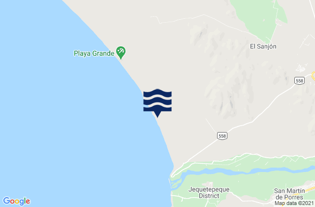 Provincia de Pacasmayo, Peruの潮見表地図