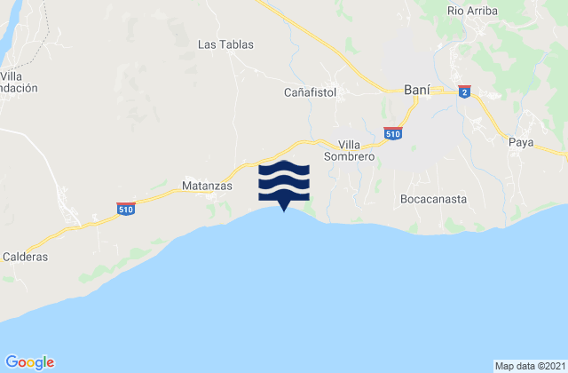 Provincia de Peravia, Dominican Republicの潮見表地図