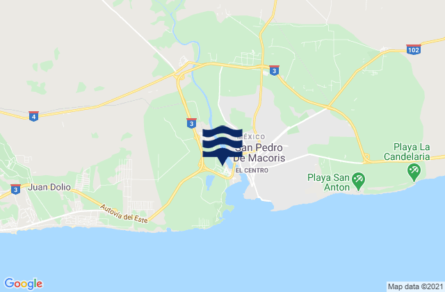 Provincia de San Pedro de Macorís, Dominican Republicの潮見表地図