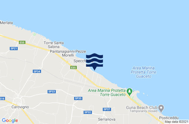 Provincia di Brindisi, Italyの潮見表地図