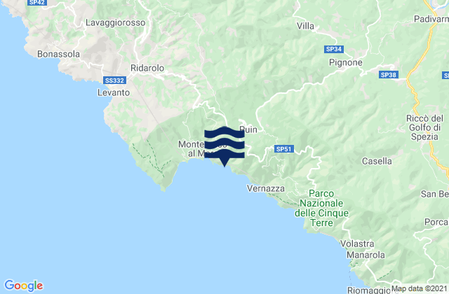 Provincia di La Spezia, Italyの潮見表地図
