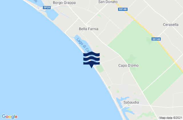 Provincia di Latina, Italyの潮見表地図