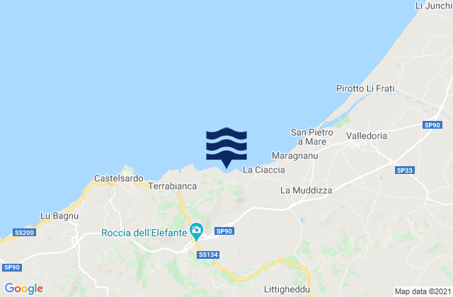 Provincia di Sassari, Italyの潮見表地図