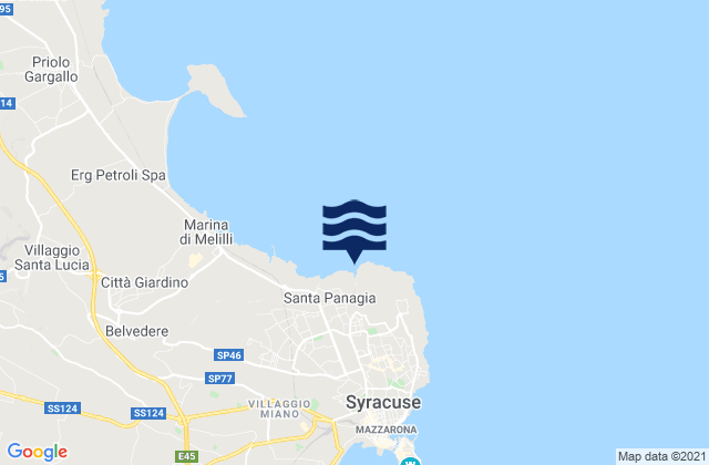 Provincia di Siracusa, Italyの潮見表地図
