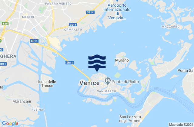 Provincia di Venezia, Italyの潮見表地図