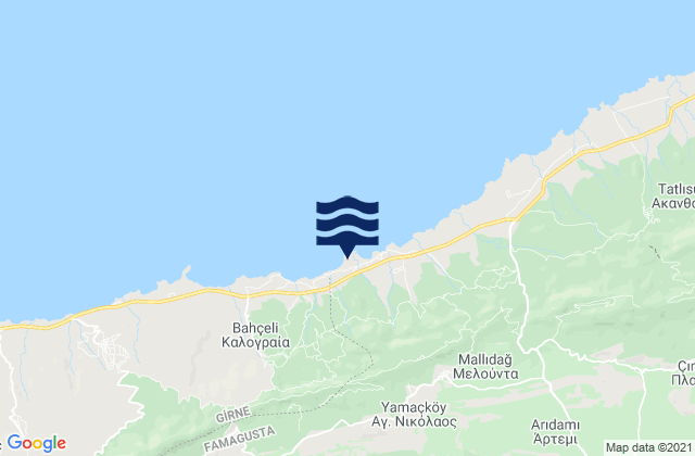 Psyllátos, Cyprusの潮見表地図
