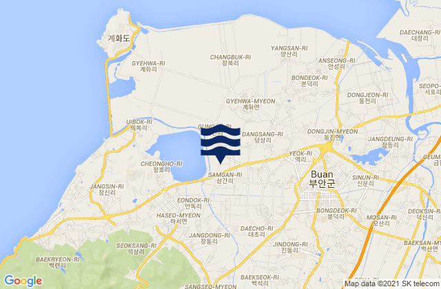 Puan, South Koreaの潮見表地図