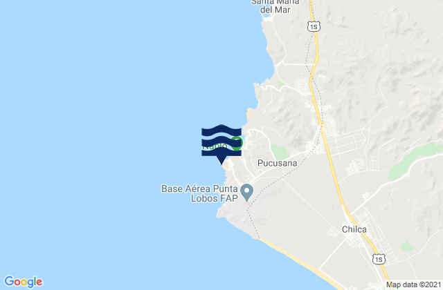 Pucusana, Peruの潮見表地図