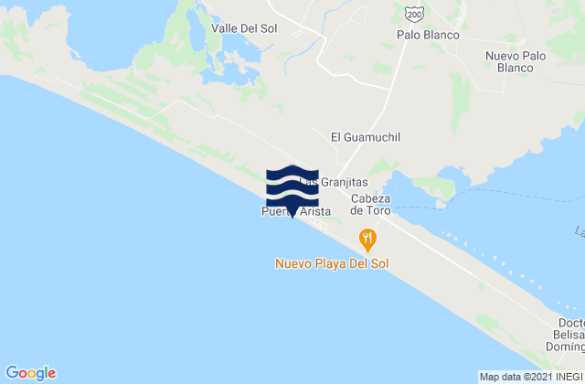 Puerto Arista, Mexicoの潮見表地図