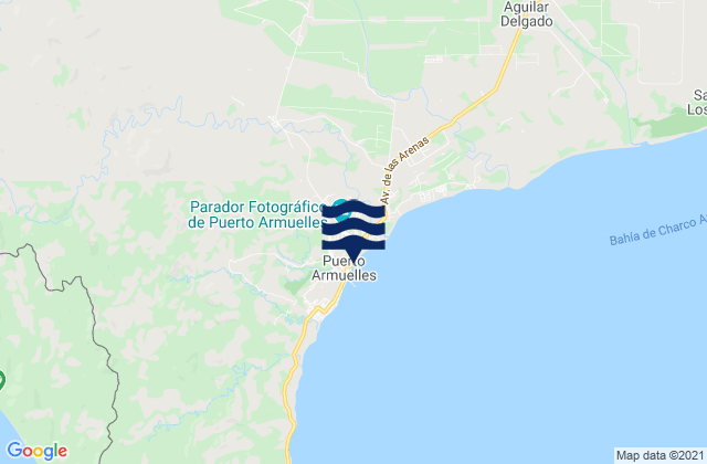 Puerto Armuelles, Panamaの潮見表地図