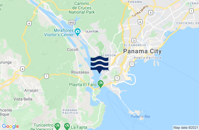 Puerto Balboa, Panamaの潮見表地図