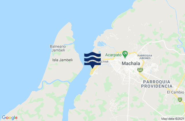 Puerto Bolivar, Ecuadorの潮見表地図