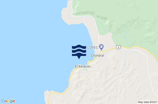 Puerto Chanaral, Chileの潮見表地図