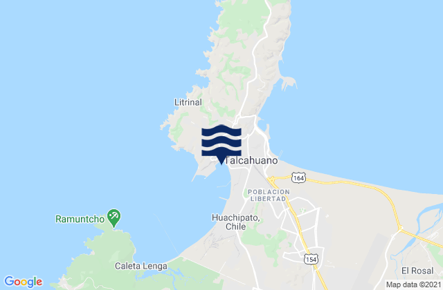 Puerto Comercial de San Vicente, Chileの潮見表地図