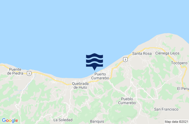 Puerto Cumarebo, Venezuelaの潮見表地図