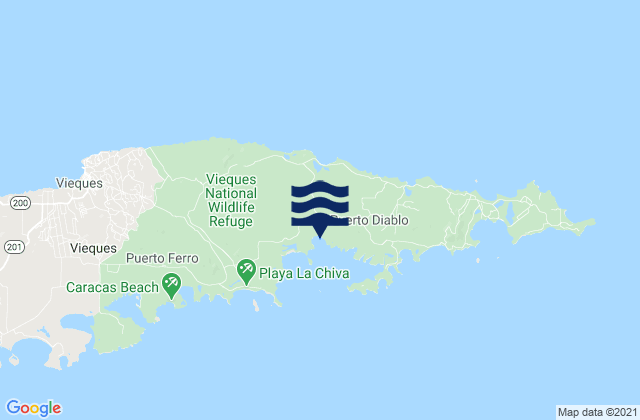 Puerto Diablo Barrio, Puerto Ricoの潮見表地図