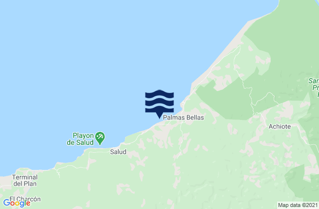 Puerto Escondido, Panamaの潮見表地図