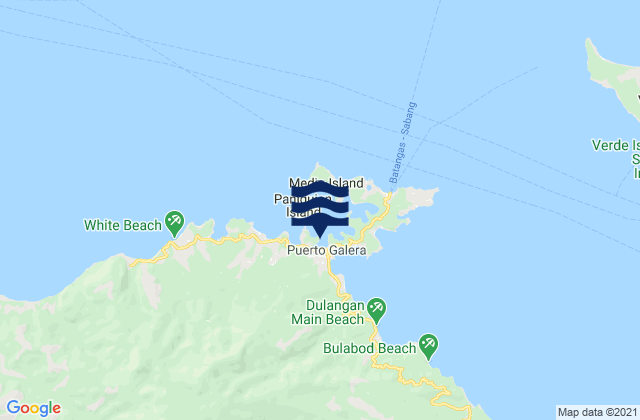 Puerto Galera, Philippinesの潮見表地図
