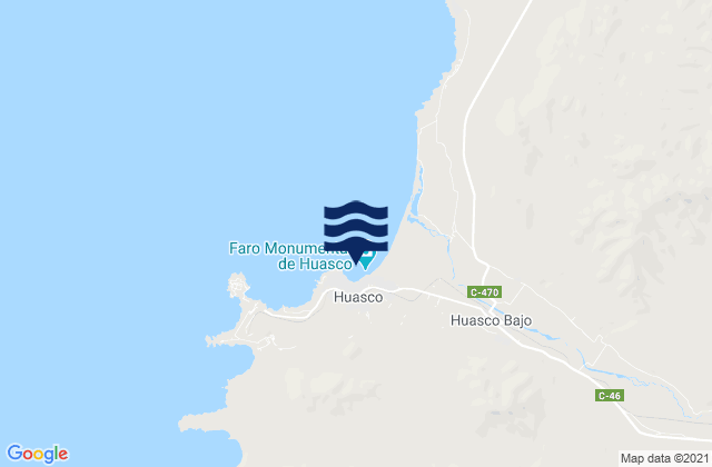 Puerto Huasco, Chileの潮見表地図